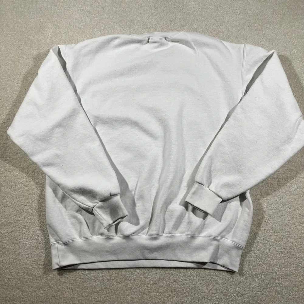 Champion‎ Arkansas Razorbacks Sweatshirt Mens L White Crewneck Fleece Pullover